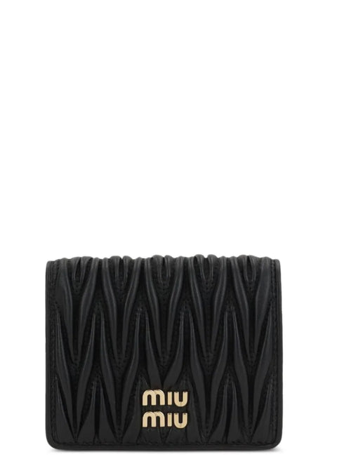 Miu Miu Small matelassé nappa leather wallet